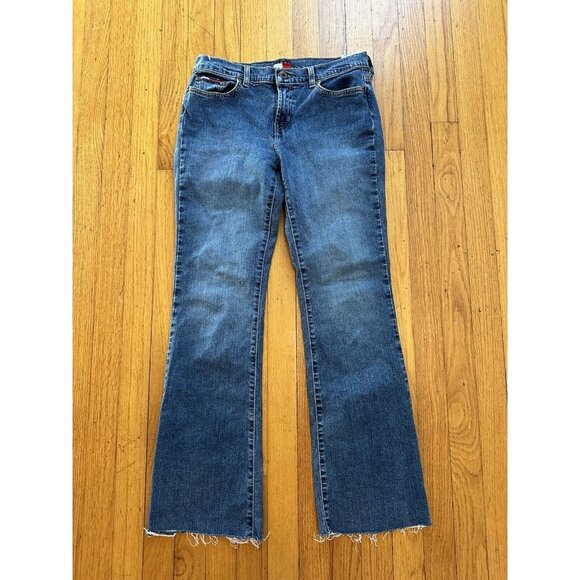Tommy Hilfiger Jeans Womens 9/33 Jill Jean Flared Mid Rise Med Wash Stretch - Picture 1 of 9